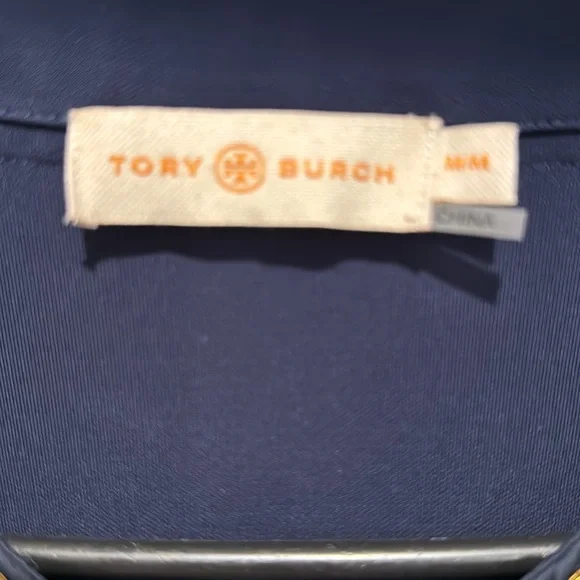 Tory Burch Navy dress with unique colored jewel collar. Size medium. - Picture 4 of 4